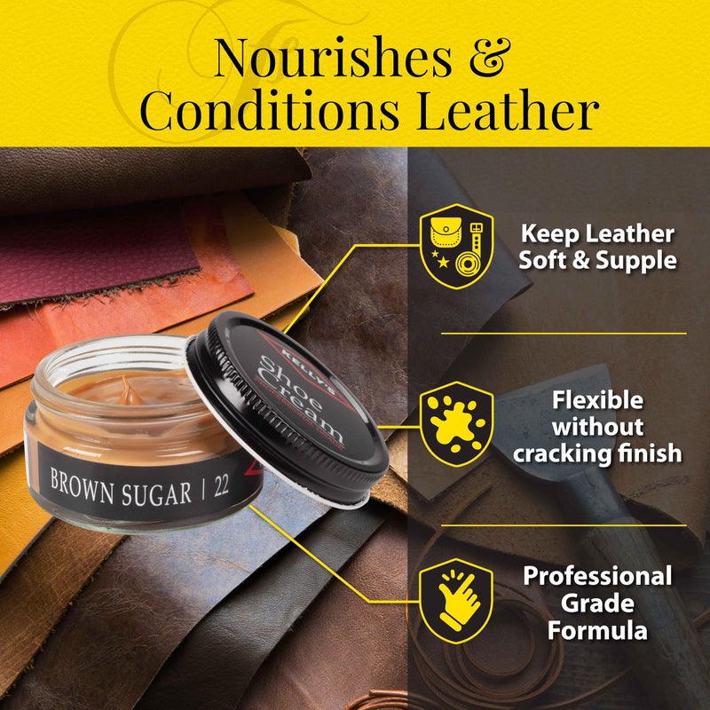 KELLYS Kelly's Brown Sugar Shoe Polish 1.5 oz - Professional Leather Shoe Cream - Image 5